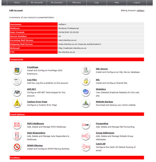 Hosting Control Panel